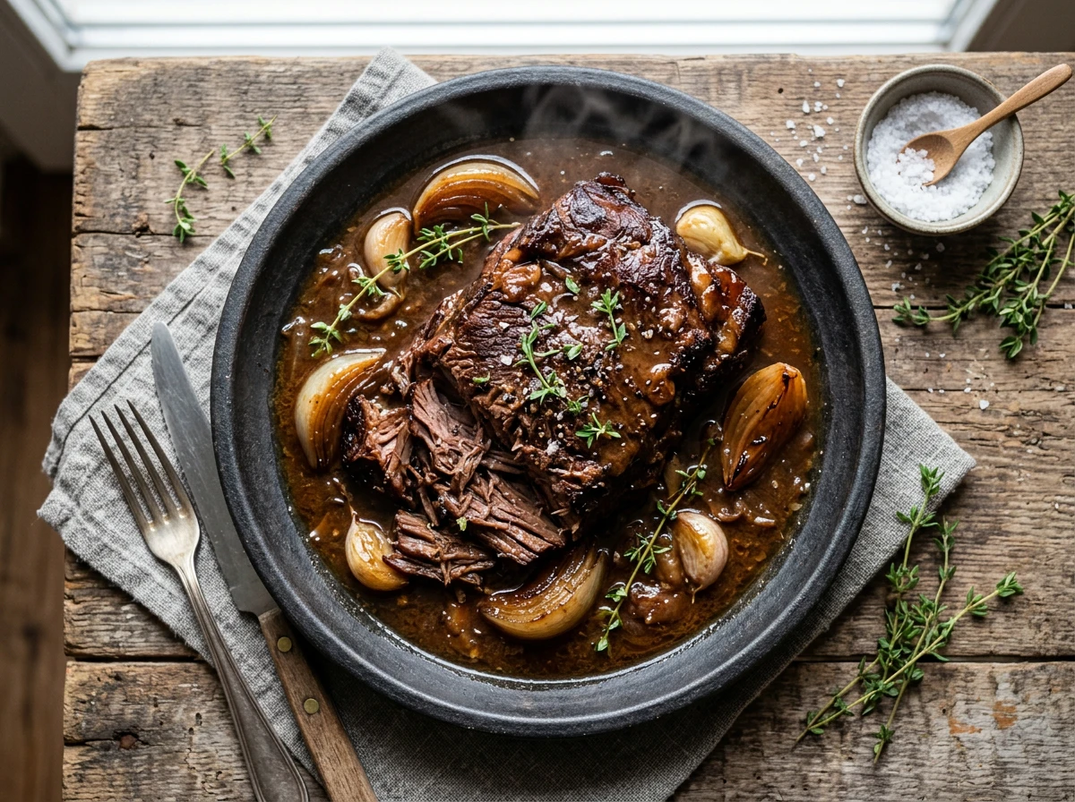 Geschmortes Rinderbruststück (Beef Brisket Pot Roast)