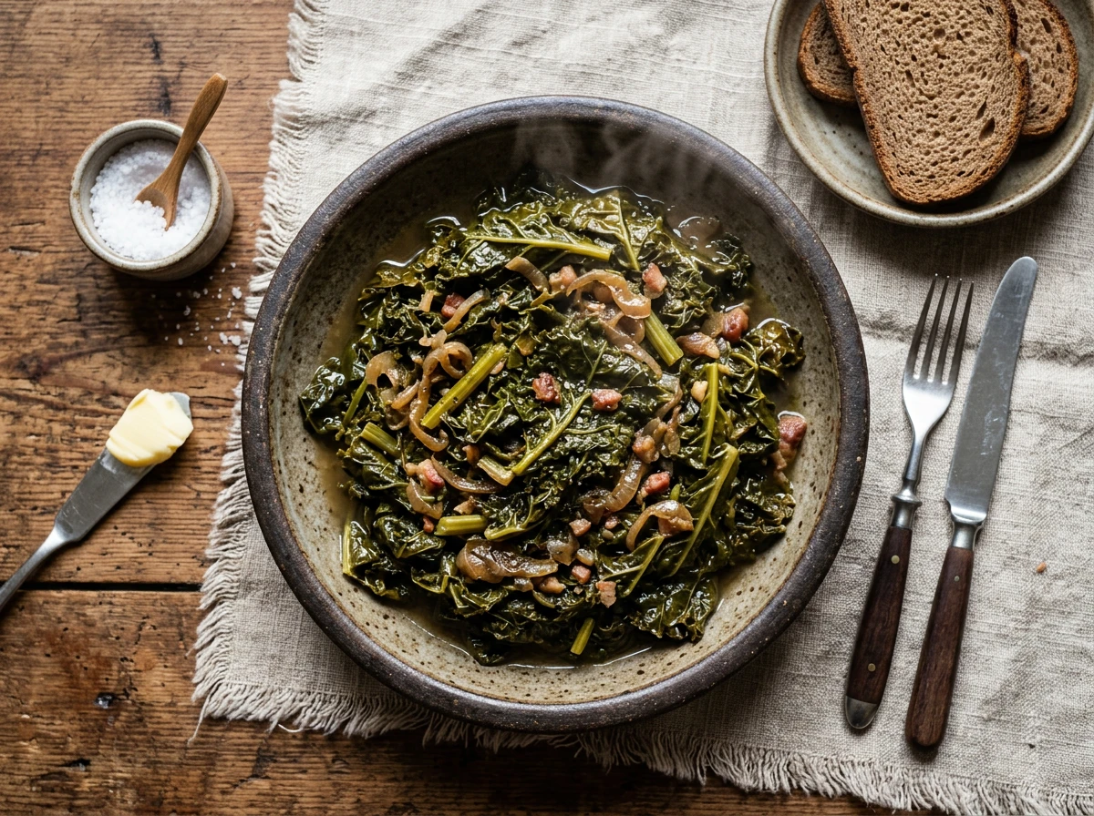 Grüner oder brauner Kohl ganz gekocht nach Bremer Art