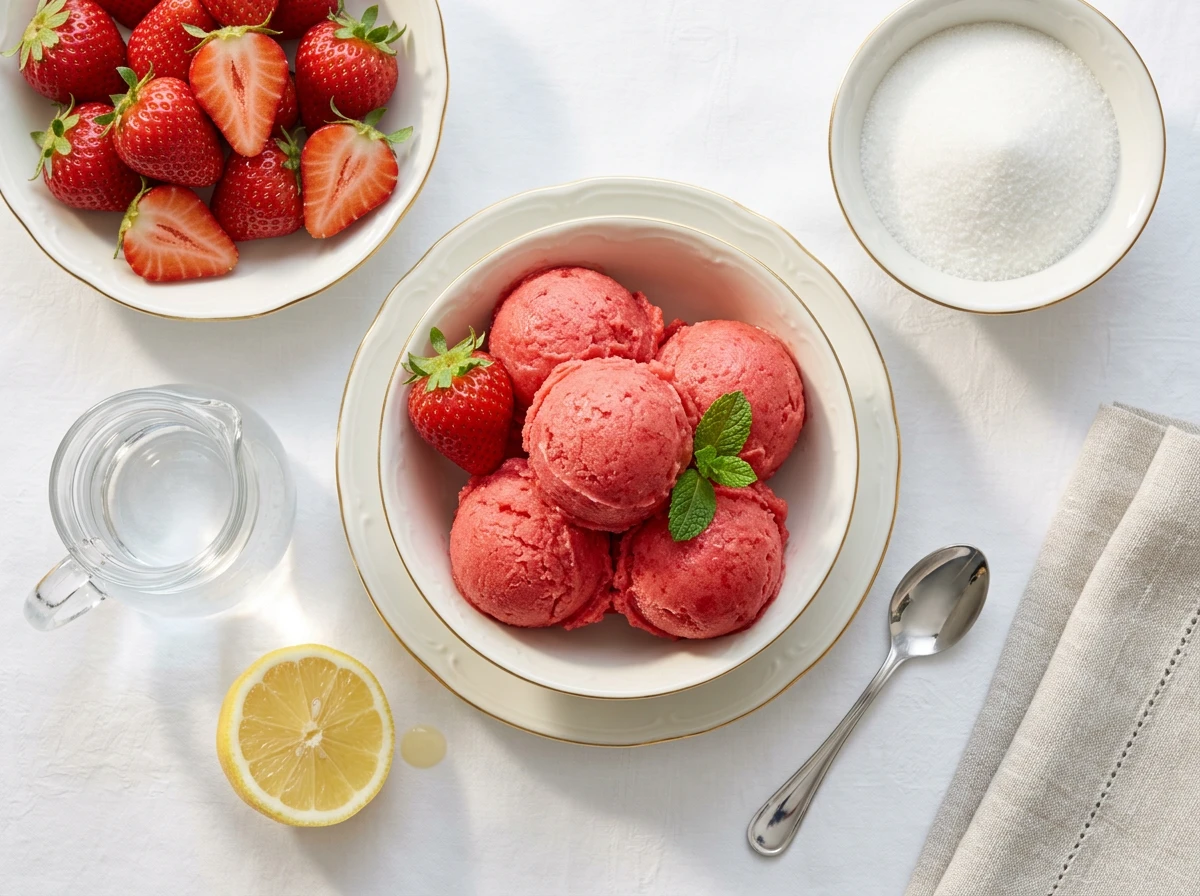 Grundrezept Fruchtsorbet (für 500 g Frucht)