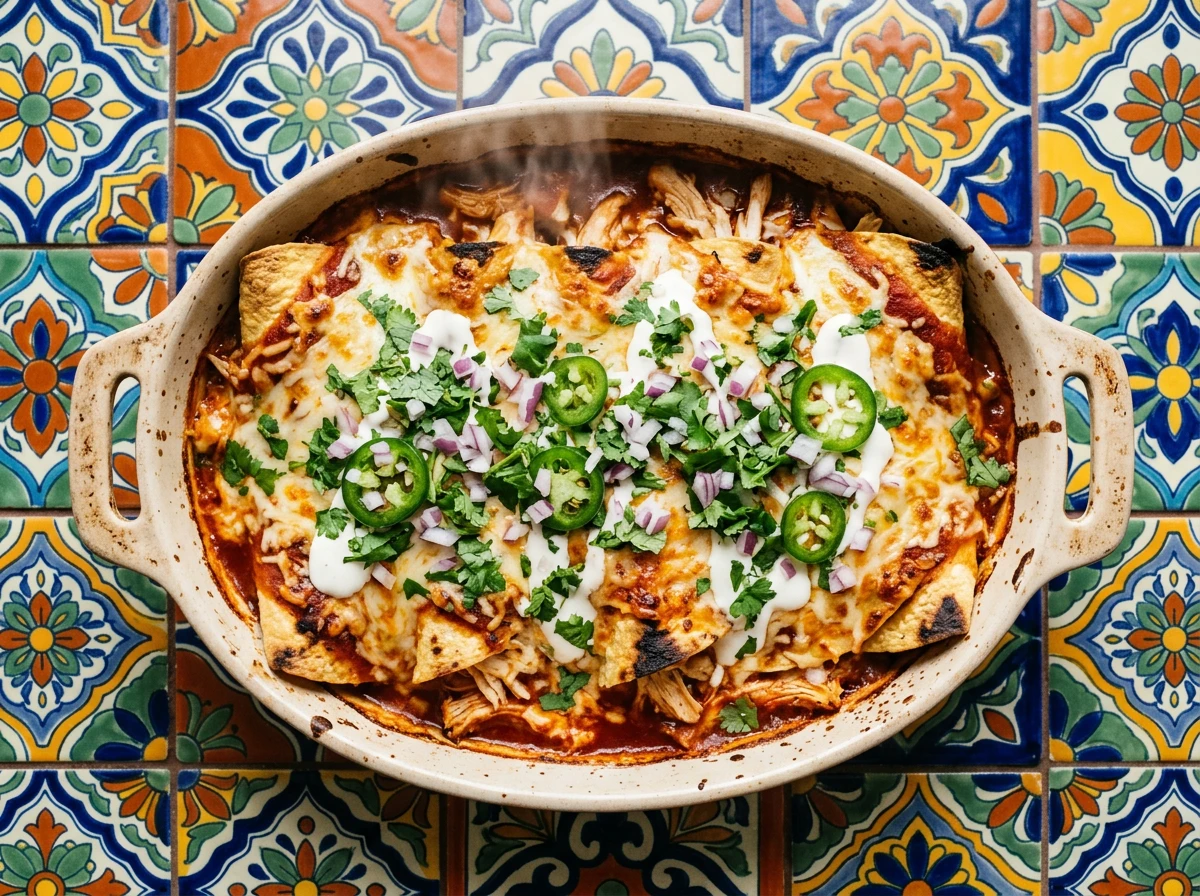Hähnchen-Enchilada-Auflauf