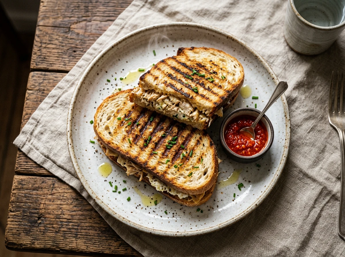 Hähnchen-Ricotta-Panini
