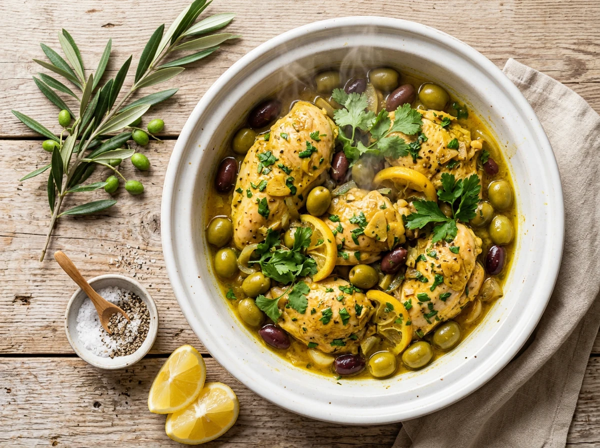 Chicken Tagine with Lemon and Olives