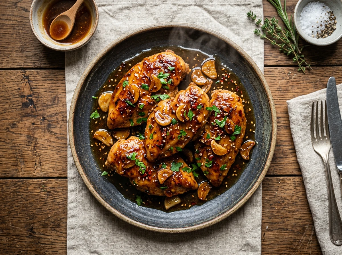 Honig-Knoblauch-Hähnchen