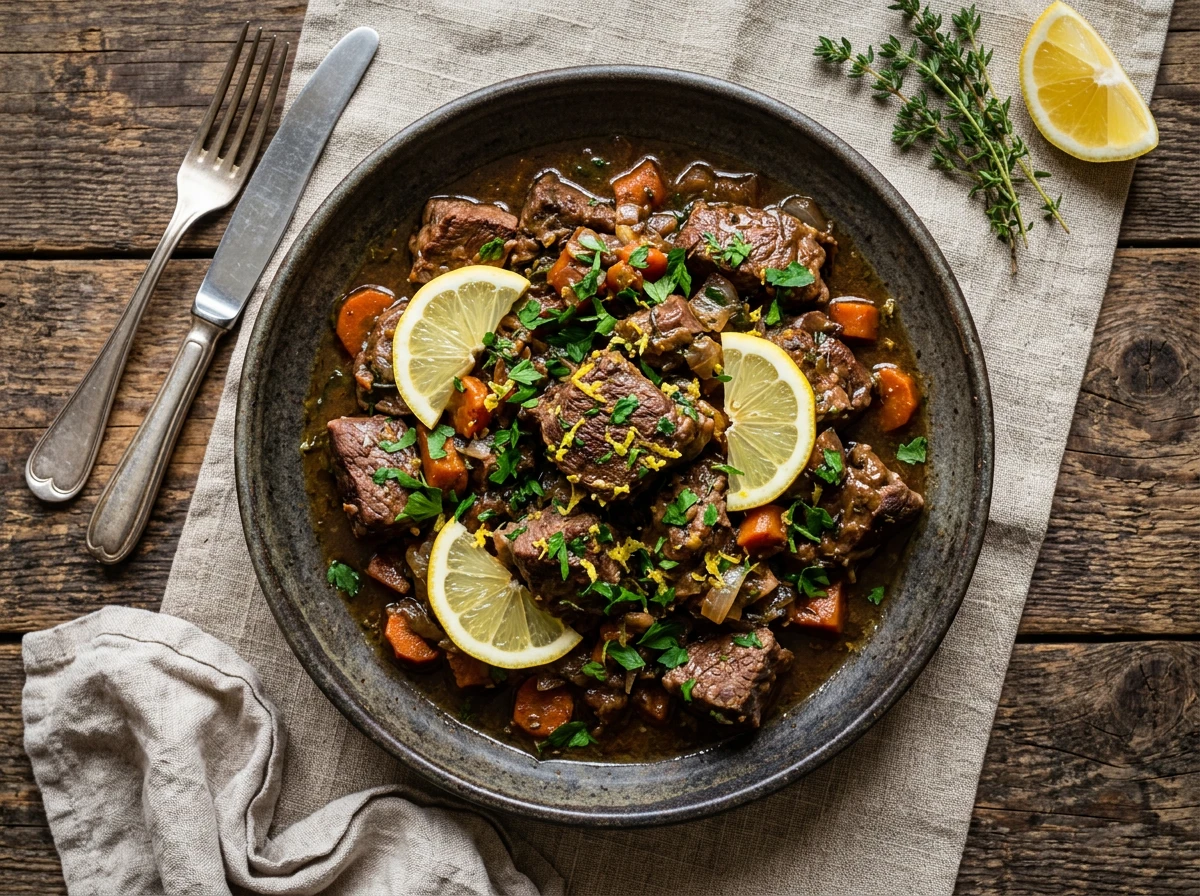 Kalbfleisch schmoren