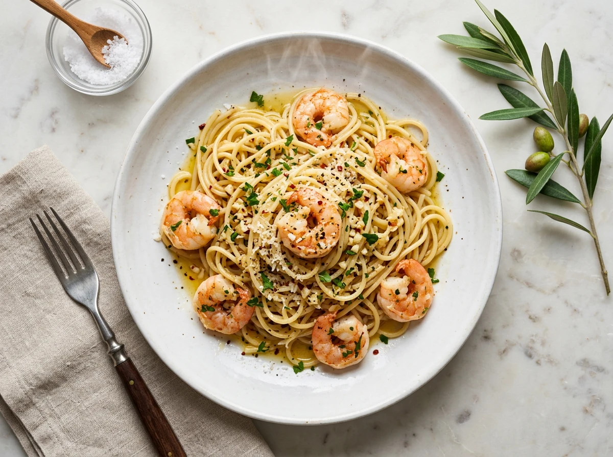 Garlic Shrimp Scampi Pasta