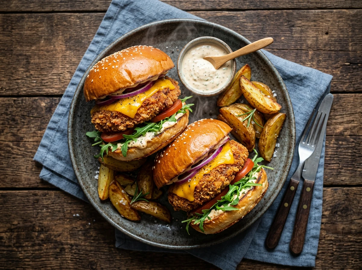 Knusprig panierte Burger