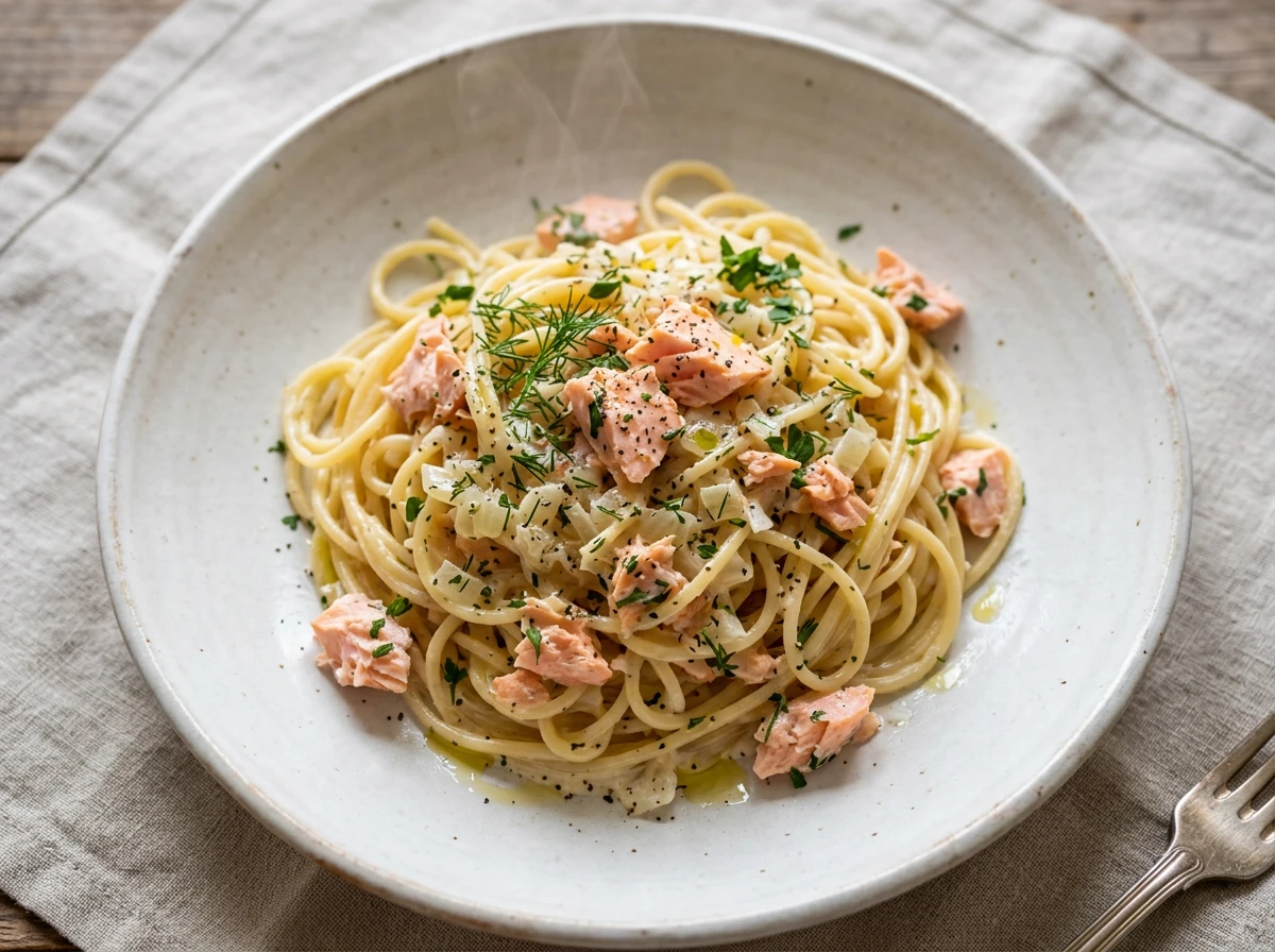 Lachs-Spaghetti