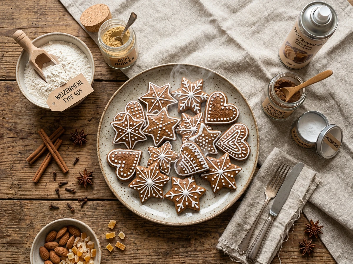 Lebkuchenplätzchen mit Royal Icing