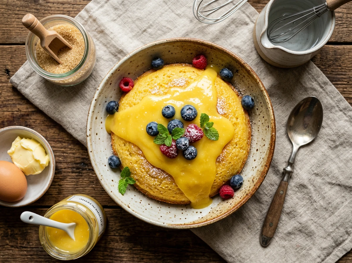 Mikrowellen-Zitronenpuddings