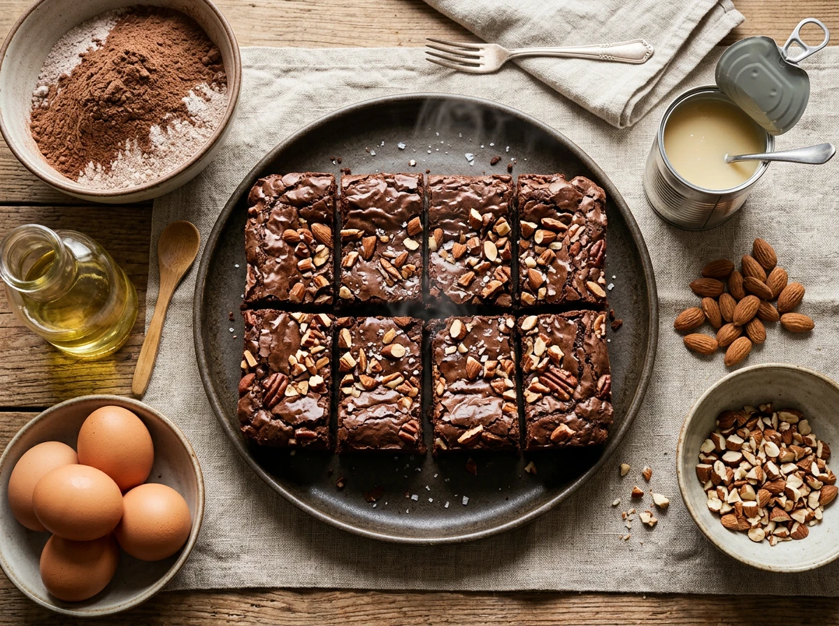 Nussige Brownie-Riegel