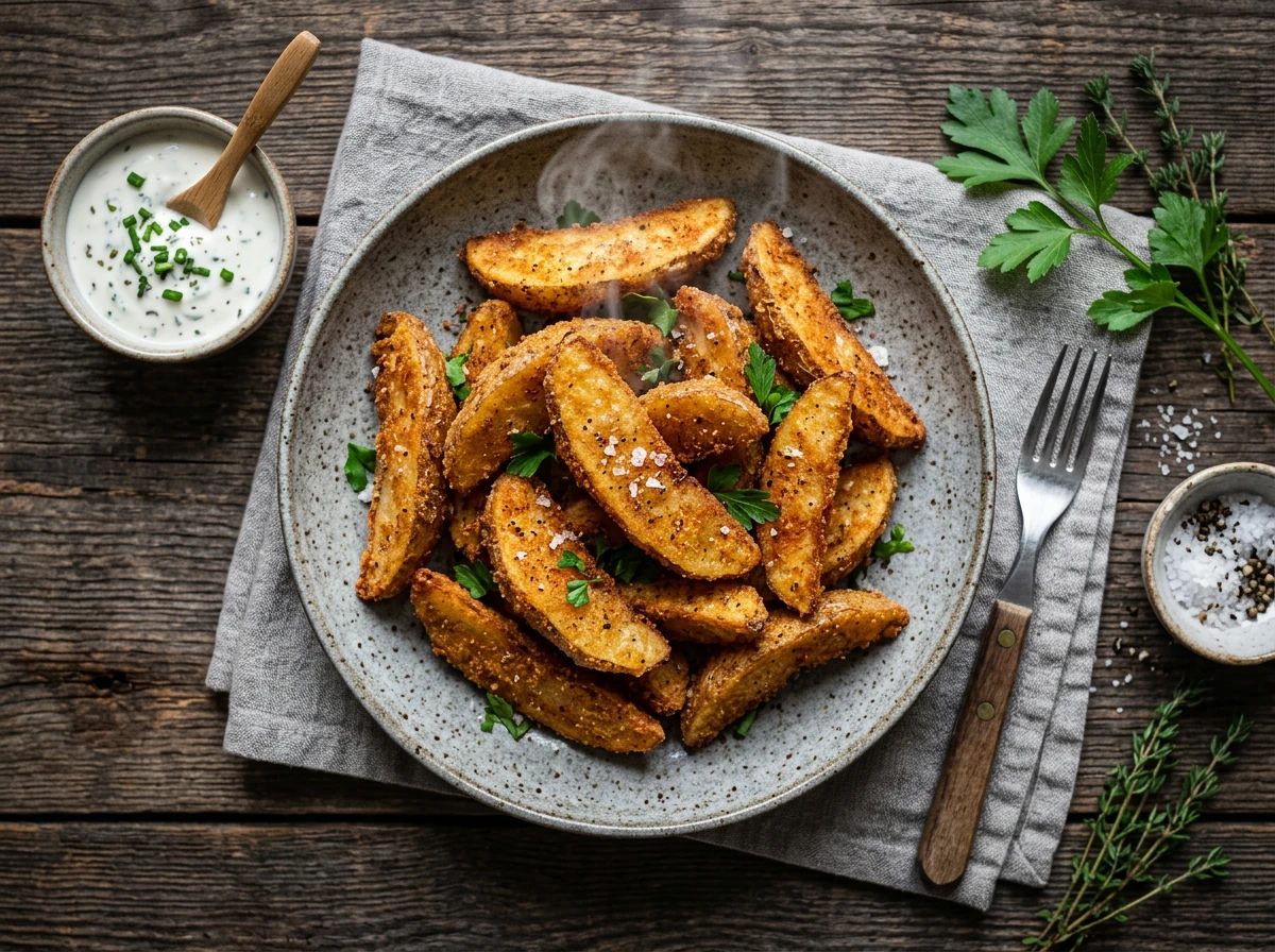 Panierte Kartoffel‑Wedges