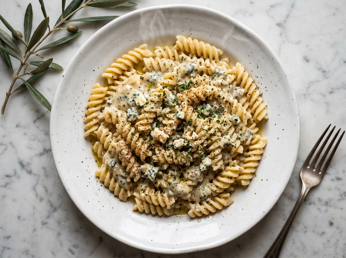Pasta in Gorgonzola Cheese Sauce (Pasta Alla Gorgonzola)