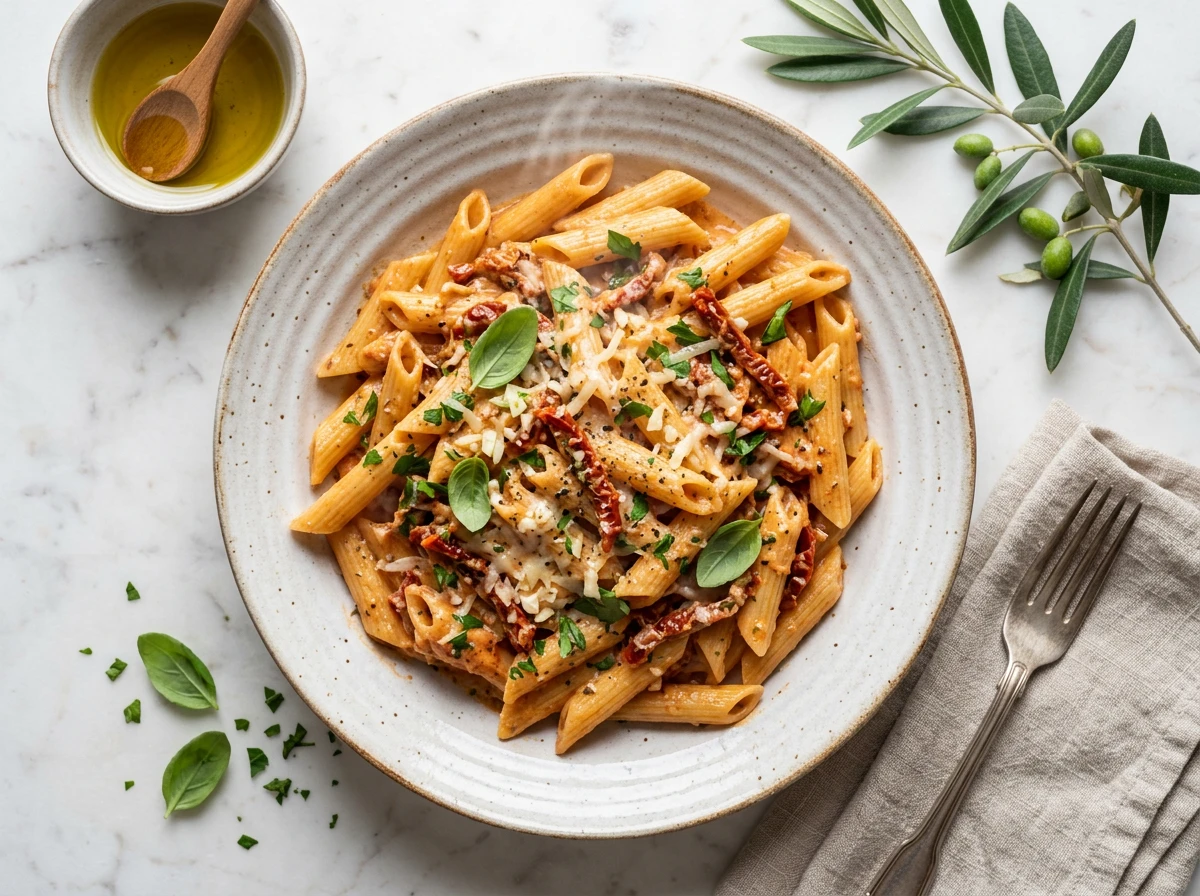 Penne alla Casa (Penne in cremiger Tomatensauce)