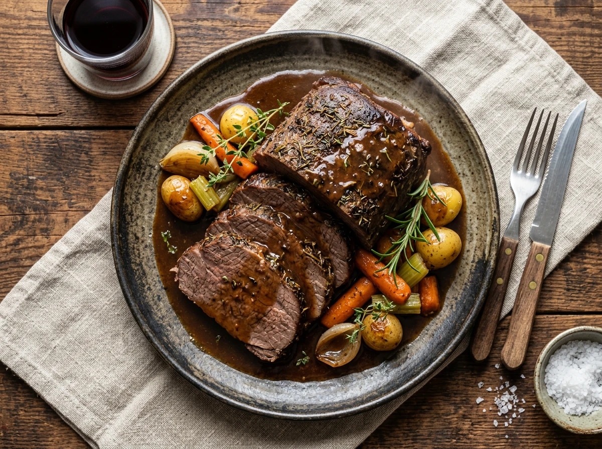 Rinderbraten (Eye of Round) mit Au Jus