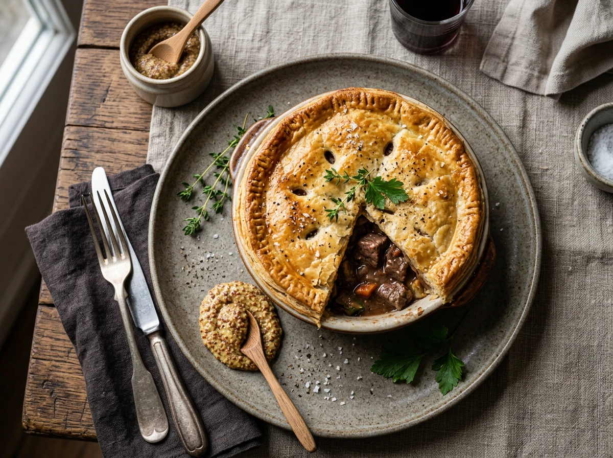 Rindfleisch-Pastete mit Senf