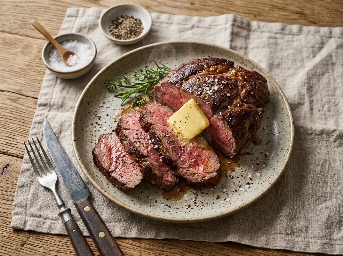 Rostbeef am Spieß (Rinder-Nierenstück)