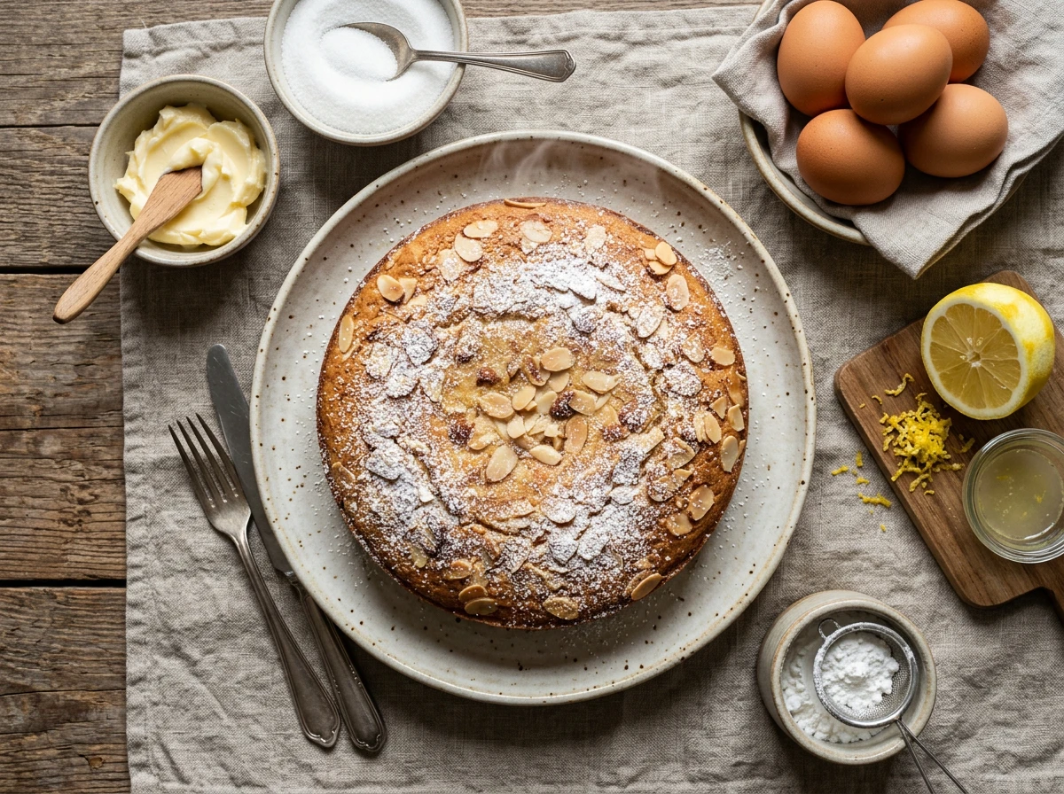 Sandkuchen mit Mandeln