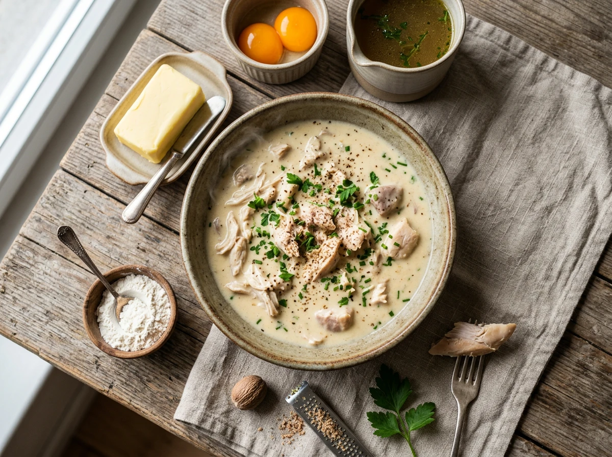 Sauce zu gekochten Hühnern