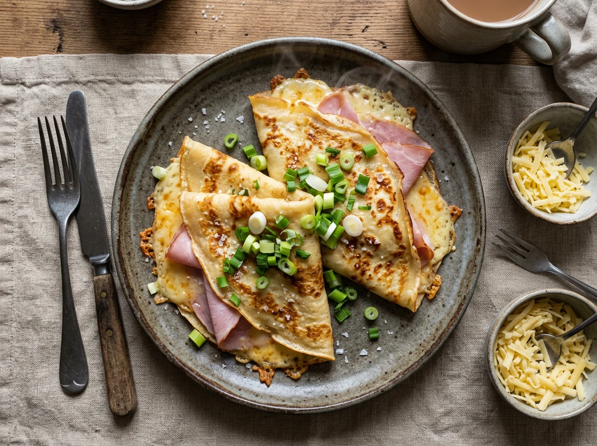 Schinken-Käse-Crêpes