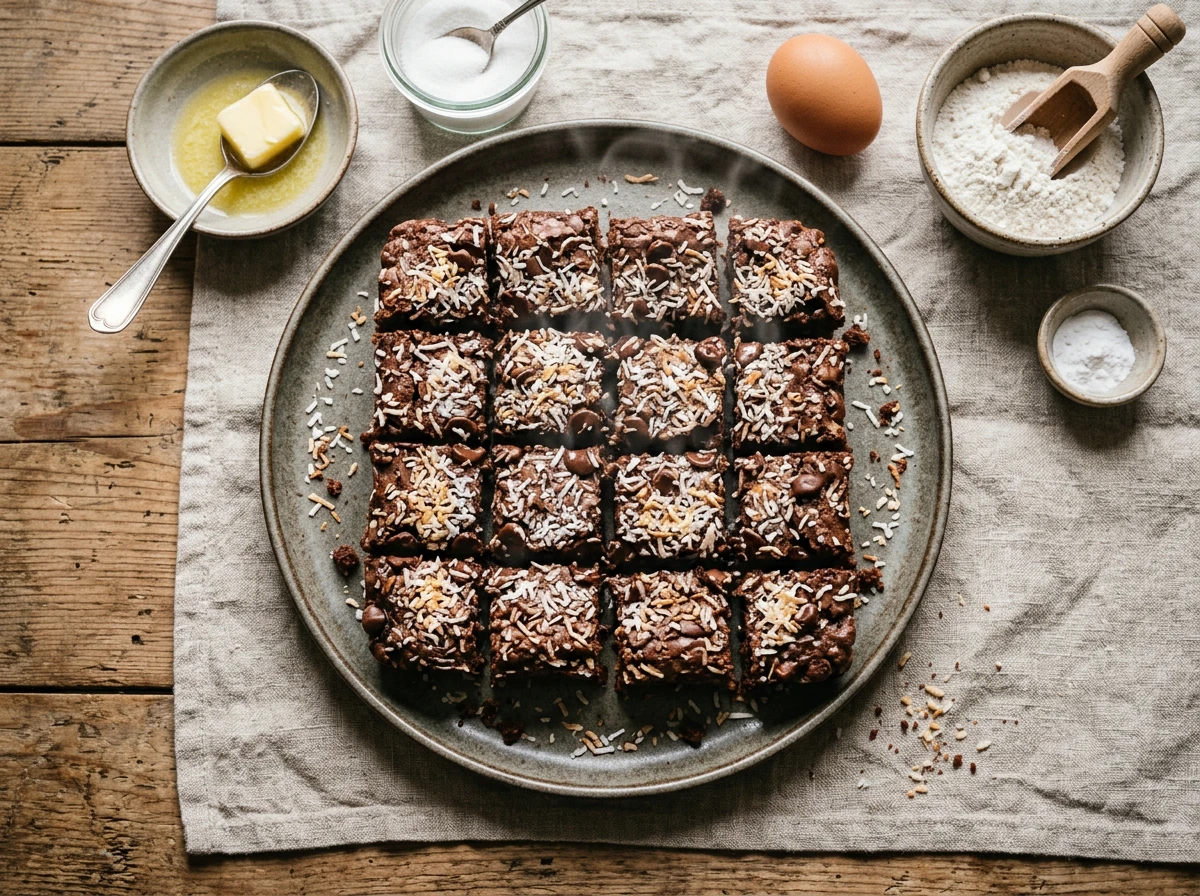 Schokoladen-Kokos-Quadrate