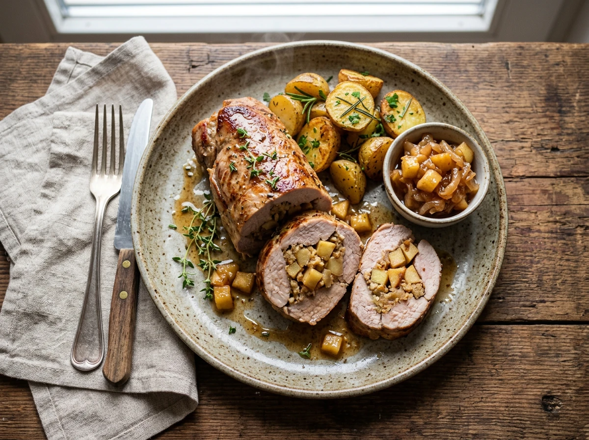Schweinelende mit Apfelfüllung