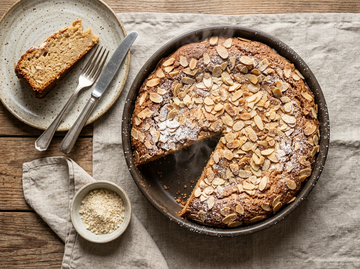 Sehr gute Mandel-Torte mit Mehl