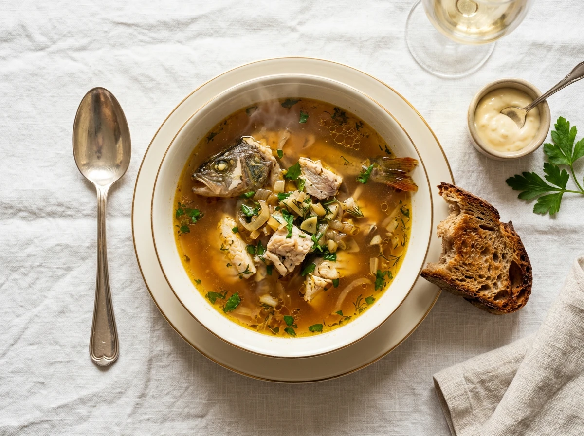 Perch Soup à la ménagère