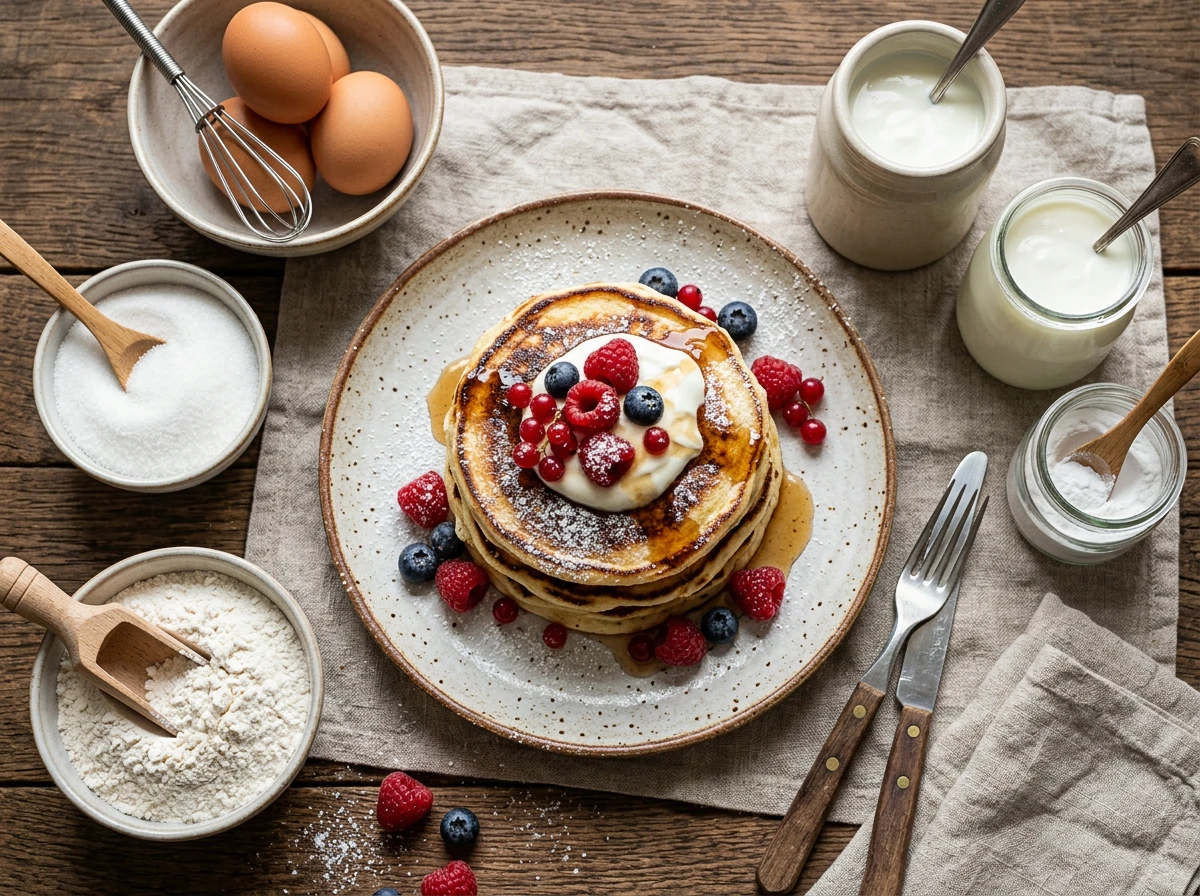 Svelekake (norwegische Joghurt-Pfannkuchen)