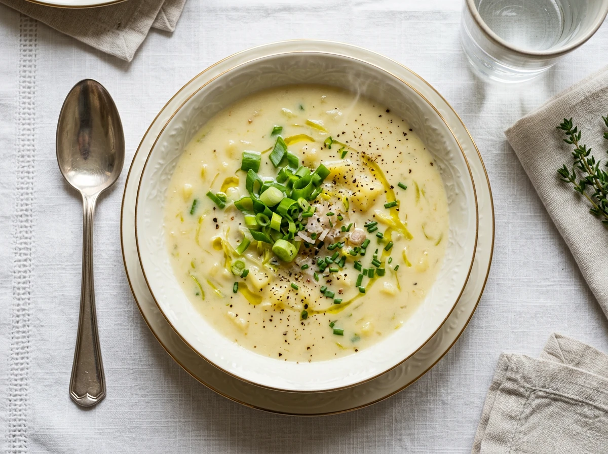 Vichyssoise (Soupe froide de pommes de terre et poireau)