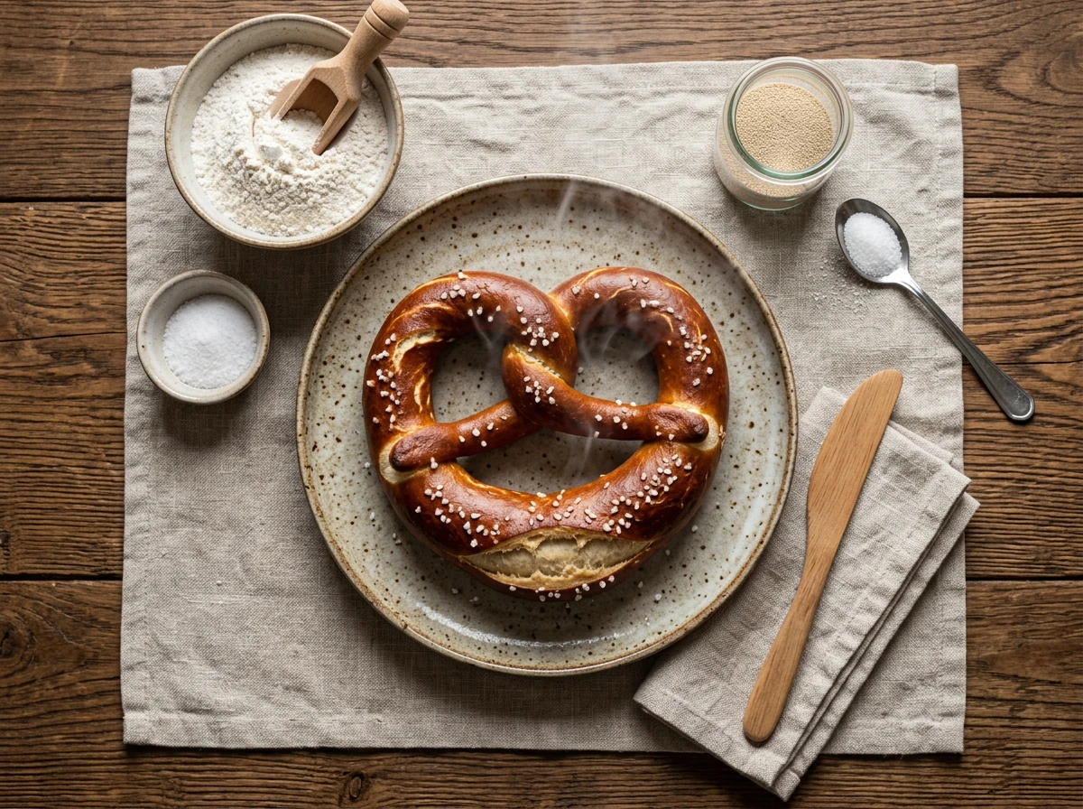 Weiche Laugenbrezeln