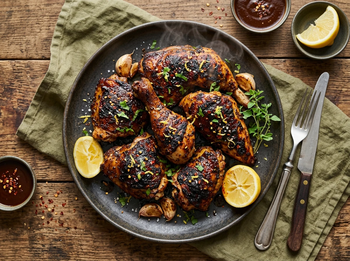 Würziges, rauchiges Barbecue-Hähnchen
