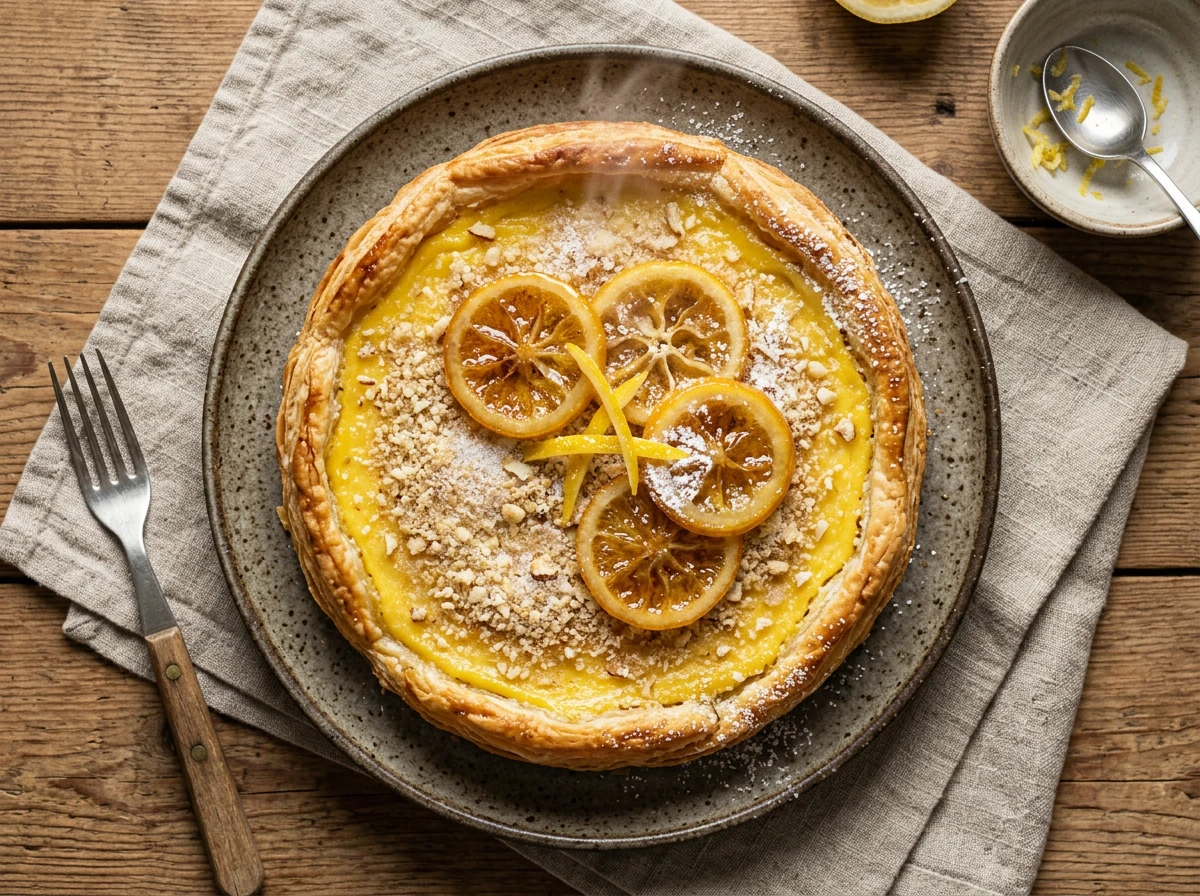 Zitronen‑Torte aus Blätterteig