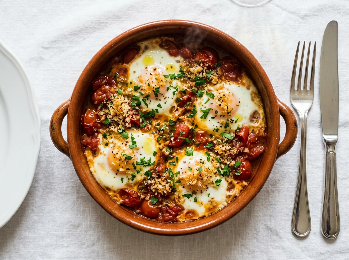 Œufs Provençale (Eier auf Tomaten, Provence-Art)