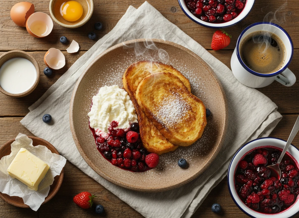 Arme Ritter Mit Quark Und Beerenkompott