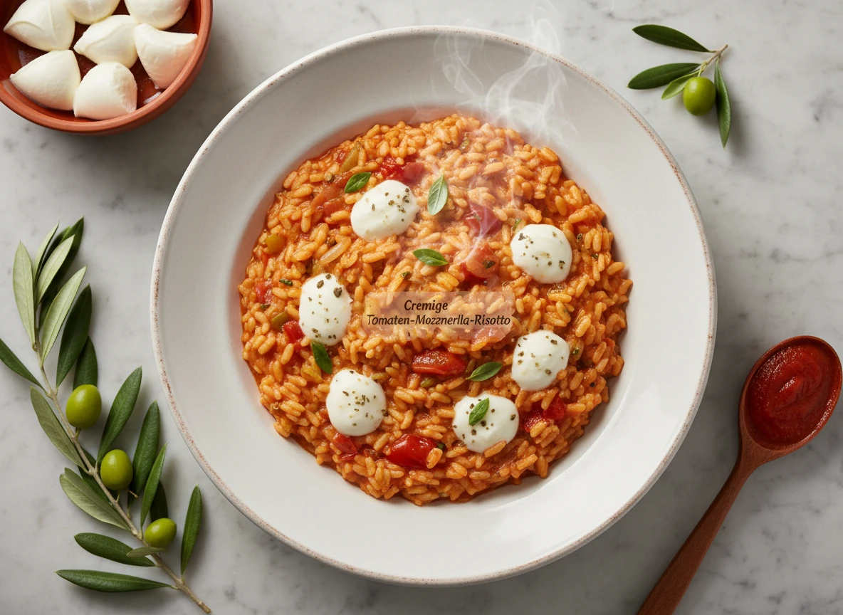 Cremige Tomaten-Mozzarella-Risotto