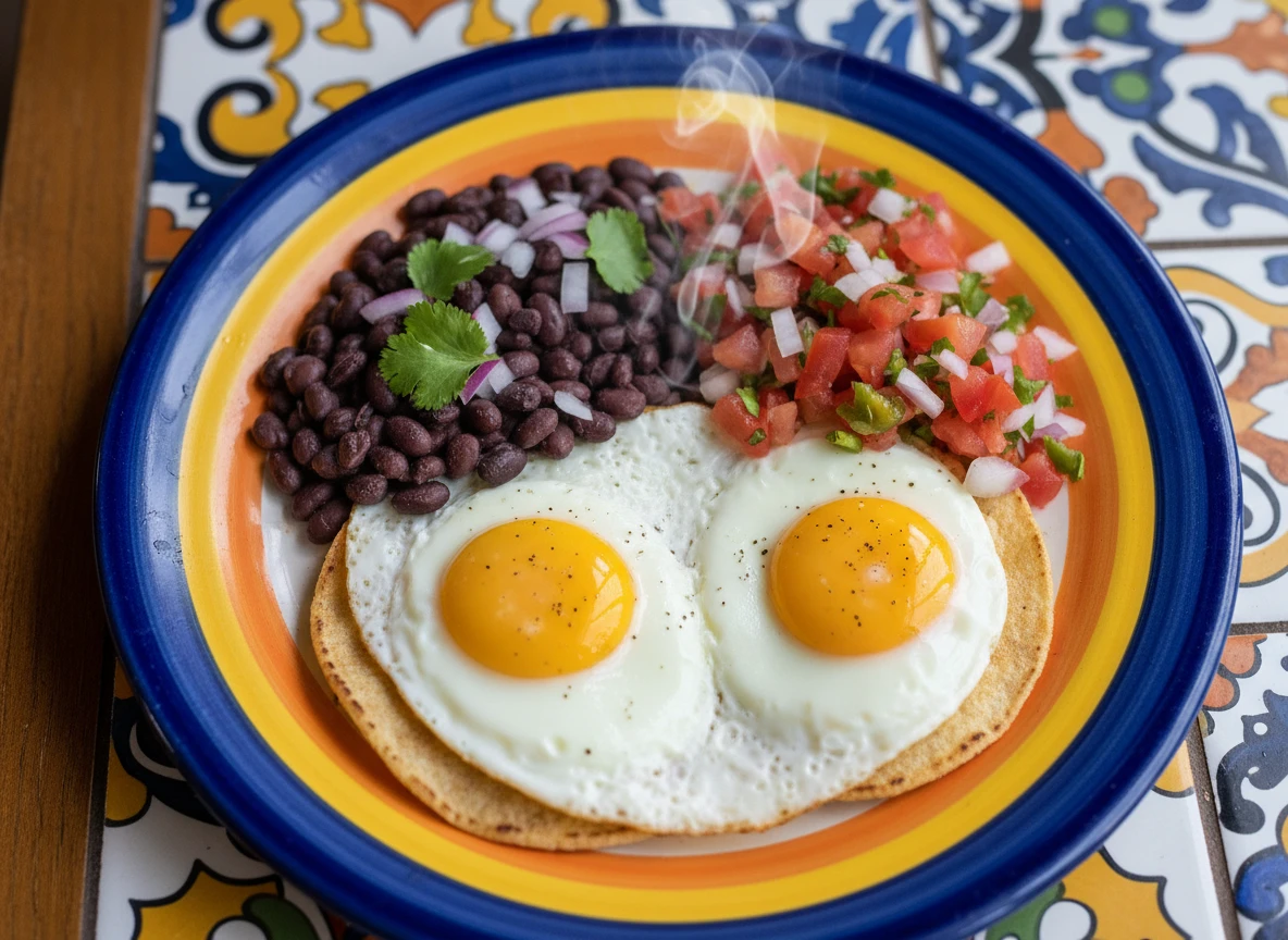 Huevos Rancheros aux Haricots et Salsa