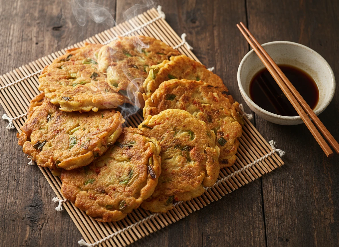 Koreanische Kimchi-Pfannkuchen (Vegan)