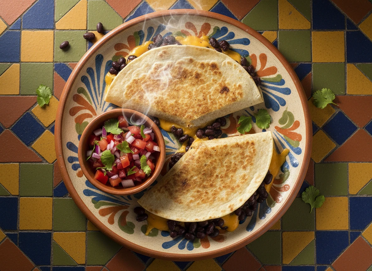 Mexikanische Bohnen-Quesadillas mit Salsa