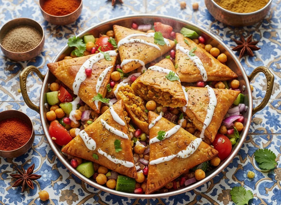 Samosa de four aux pommes de terre et pois chiches