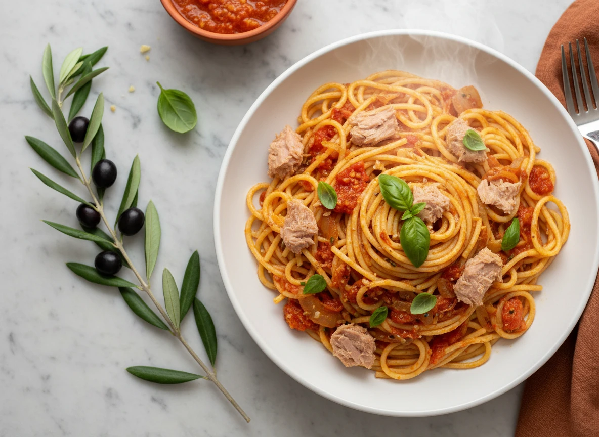 Pasta al Pomodoro with Tuna