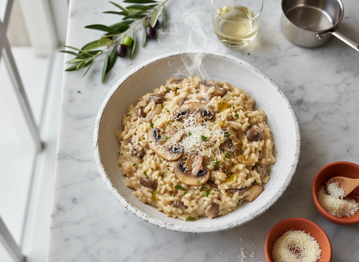 Mushroom and Parmesan Risotto