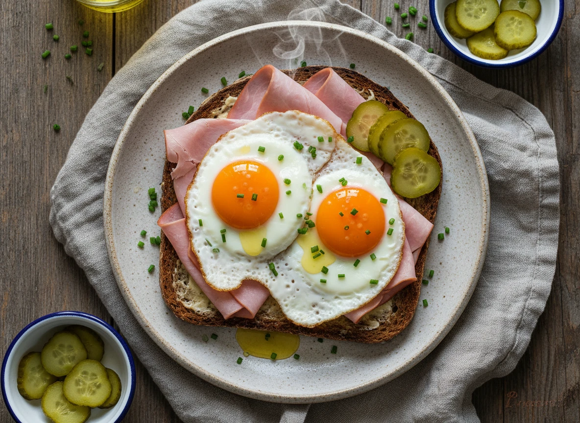 Schnelles Strammer Max Mit Gewürzgurke