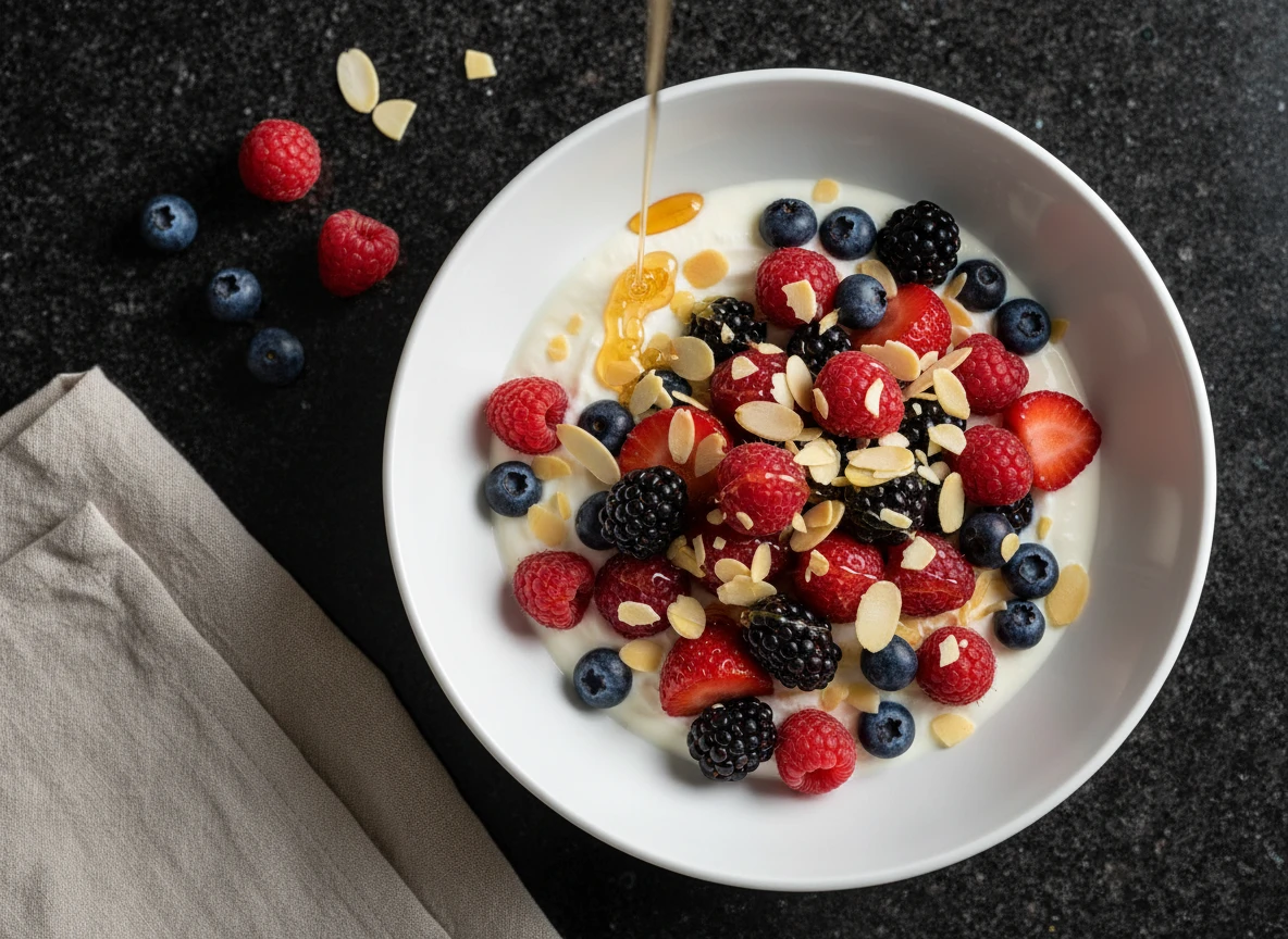 Skyr Bowl Mit Beeren Und Mandeln